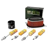 Wartungspaket Luftfilter + Ölfilter + Zündkerzen für Hon da XRV 750 XRV750 RD07 Baujahr 1993-2003