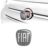 Fiat 14186A 3D Aufkleber Logo 500, Schwarz, 71 x 65 mm