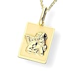 Echt 585 Gold ANHÄNGER ENGEL Schutzengel Gelbgold 14 Karat Kinder Taufe Komunion