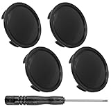 CLKE 4 Stück Nabendeckel 75mm Schwarz Radnabendeckel für Auto, Radnabenkappen, Felgendeckel,ABS Radnabenabdeckung 75mm, Felgendeckel, Wheel Caps Schwarz