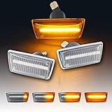 OZ-LAMPE LED Dynamischer Seitenblinker für O-pel Corsa D Corsa E Insignia A Astra H Adam Meriva B Zafira B, LED Dynamische Blinker 2 Stücke Transparent, Blinkleuchte mit Canbus