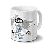 printplanet Tasse mit Namen Egeln - Motiv Kein Mann ist Perfekt, Aber... - Namenstasse, Kaffeebecher, Mug, Becher, Kaffeetasse - Farbe Weiß
