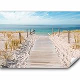 murando - Fototapete Premium-Vlies Strandweg 250x175 cm - Foto Tapete Schlafzimmer Wohnzimmer Moderne Vliestapete XXL Wandtapete Motivtapeten Bildtapete 3d Effekt - Meer Strand c-A-0054-a-b