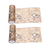 NUOBESTY 2 Rollen Retro-Poster-Klebeband Vintage-Bastelschrott Dekorationen Für Streifen Ästhetische Selbstklebende Diy-Washi-Klebebänder Maskierungs-Washi-Klebeband