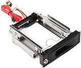 Salcar 3.5" Wechselrahmen - SATA I/II/III HDD Fesplattenrahmen im 5.25" Laufwerksschacht