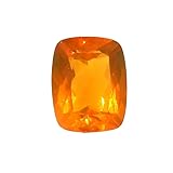 Mexikanischer Feueropal, orangefarbener Opal, echter und natürlicher loser Edelstein, Kissenform, Größe 9,7 x 7,5 mm, Gewicht 2,22 Karat.
