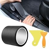 Auto Einstiegsleisten Schutz, 10 cm X 3 m Auto Einstiegsleisten Kohlefaser Aufkleber Auto Schutzfolie Universal Auto Einstiegsleisten Schutz Auto Schutzfolie Einstiegsleisten für Auto Fahrrad