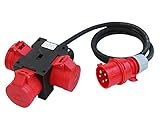 CEE Adapter Stromverteiler CEE 32A 400V - 3 x 32 A Baustromverteiler Verteiler Steckdosenverteiler Starkstromverteiler Kraftstromverteiler