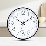 ACCSHINE Wanduhr Ohne Tickgeräusche Lautlos Tischuhr Modern 20cm Quarz Groß Batterie Wanduhr Einfach zu Lesen für Zimmer Zuhause KüChe Schlafzimmer Büro Schule