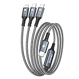 GIANAC 100W USB C auf Multi Kabel [1.2M] Schnellladekabel mit E-Mark Chip 3 in 1 Ladekabel [100W]+Micro[10W]+Lightning[27W] für Galaxy S23/iPad Pro, iPad Mini, MacBook Pro/Air/iPhone 15 14 13