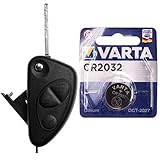 Repair Reparatur Satz Auto Schlüssel Austausch Gehäuse mit 3 Tasten + Rohling + Batterie kompatibel mit Alfa Romeo 156 147 937 GT 97-10