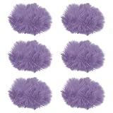 QUARKZMAN Fell Mikrofon Windschutz 10mm x 55mm Mikrofonabdeckung Windschutz für Innen- und Außenmikrofon Lila 6er Pack