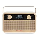 TechniSat Transita 120 tragbares DAB Radio (DAB+, UKW, 24 Stunden Akku, Aux In, Wecker, 2 Weckzeiten, Sleeptimer, Snooze-Funktion, Kopfhöreranschluss) beige