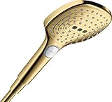 hansgrohe Duschkopf Raindance Select E, Handbrause 120mm, 3 Strahlarten, Polished Gold Optic