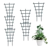 Rankgitter,6 PCS Blumengitter Topfpflanzen Kunststoff Blumenstütze Garten Pflanzenstütze Rankgitter Gartenpflanzen Rankenhilfe Pflanzengitter für Rattanpflanzen Clematis Prunkwinde