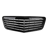 Artudatech Stoßstangengitter Auto, Front Bumper Grille Grill Fit for Benz W211 E350 500 2007-2009 AMG Gloss Black