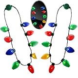 Anzmtosn Light Up Flashing Glow In The Dark Halskette LED-Glühbirnen für Kinder Erwachsene, Weihnachten Weihnachten Geburtstag Hochzeit Halloween Rave Karneval Party Supplies begünstigt Zubehör Beste