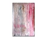 Paul Sinus Art 120x80cm - WANDBILD Malerei Kunstwerk abstrakt rot/beige - Leinwandbild auf Keilrahmen modern stilvoll - Bilder und Dekoration