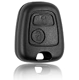 FINTERRY Autoschlüssel Schlüssel Gehäuse kompatibel mit Peugeot 106 107 206 207 306 307 406 407 Citroen C1 C2 C4 C5 Berlingo Xsara - 2 Tasten Schlüsselhülle (9.5x2.5mm)