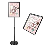 Mutualsign Infoständer A3 Aluminium Plakatständer Höhenverstellbar Posterständer Informationsständer Präsentationsständer Werbeständer. (Schwarz)