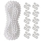 Rollokette, 6 Meter Blindkette Ersatzkette Rollo mit 10 Stück Kettenverbinder, Jalousien, Vertikaljalousien (Weiß)