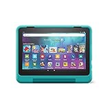 Das neue Fire HD 8 Kids Pro-Tablet, 8-Zoll-HD-Display, für Kinder von 6 bis 12 Jahren, 30 % schnellerer Prozessor, 13 Stunden Akkulaufzeit, kindgerechte Hülle, 32 GB (2022), blaugrün
