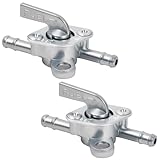 Benzinhahn Schalter – 2er Set Universal Benzinhähne, 6mm Kraftstofftank Schalter, Ventilpumpe Petcock, Kraftstoffschalter für 50cc, 70cc, 90cc, 110cc, 125cc, 150cc Moped, Mofa, Motorrad und Quad