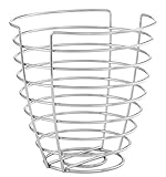 blomus -WIRES- Korb aus verchromtem Stahl, Aufbewahrungskorb,vielseitig nutzbar mit großem Fassungsvolumen für Obst & Gemüse, exklusives Wohnaccessoire (H / B / T: 24 x 24,5 x 24,5 cm, Silber, 68480)