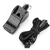 Tbest Trainer Pfeife, Basketball Sporttrainings Schiedsrichter Pfeife Trillerpfeife mit Schwarz Schlüsselband für Fußball Basketball, Sport, Schiedsrichter und Offizielle