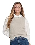 ONLY Damen Only Damestrui Parijs beige gemêleerd Pullunder, Pumice Stone, S EU