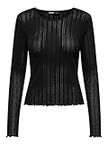 ONLY Damen Einfarbiges Langarm Shirt Basic Rundhals Rollkanten Top Longsleeve Oberteil ONLCARLOTTA