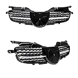 DM Autoteile Kühlergrill Wabendesign Schwarz Chrom für SLK R170 97-04 im R171 Design