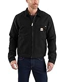 Carhartt, Herren, Detroit Lockere Jacke aus Segelleinen mit Deckenfutter, Schwarz, L