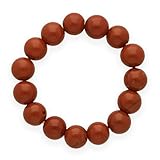 Lebensquelle Plus Mini Kugel Ring | 4mm | Hochwertiger Edelsteinring (Jaspis, rot, 55-57)