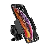 ipow Universal Fahrrad Handyhalterung 360° Drehbarer Motorrad Handyhalter mit Metall Sockel Stabil Kompatibel mit 3,5-7 Zoll Handys wie iPhone XR, XS, X, 8, Samsung Galaxy S9, S8 usw.
