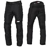 Motorrad Textil Hose Wasserdichte Textilhose Thermofutter CE Protektoren Hose Motorradhose Herren mit Protektoren Textil Cargohose Cargo (DE/NL/SE/PL, Alphanumerisch, L, Regular, Regular, BLACK)