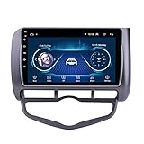 Dscam Autostereo Android 9.1 Auto Multimedia Player GPS Navigation für Honda Jazz 2004-2007, mit 1080P 9 Zoll UKW-Radio WiFi Bluetooth Freisprechfunktion,4G+64G-Eight-core