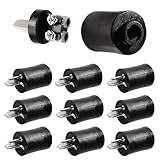 KUOQIY 10 Stücke 2 Polige DIN-Lautsprecherstecker, 2-Polige HiFi-Lautsprecherkabelstecker mit Schraubanschluss, mit Schraubendreher, für HiFi-Lautsprechergeräte