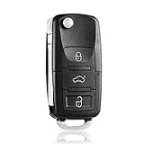 3-Tasten Gehäuse der Fernbedienung Typ Messer für Volkswagen Golf Passat Bora Transporter, Skoda Ocatvia Superb Fabia, Seat Ibiza Leon Toledo Arosa - Auto Schlüsselgehäuse, Pilot Autoschlüssel