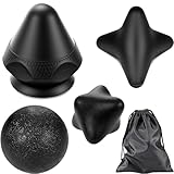 Zocipro 4 Stück Triggerpunkt Drücker Set,Triggerdinger mit Saugnapf,Runden Faszienball,4 und 6 Triggerpunkte Trigger,für Muskelschmerzen und Verspannungen der Rücken, Nacken, Arme, Schulter