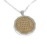 OCC Old Coin Cufflinks Massiver Anhänger 1960 64. Geschenk Geburtstag Drei Pence plus 18in Sterling Silber Kette SLV