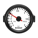 ETOPARS Universelle Kfz Auto Ladedruckanzeige 2Zoll 52mm Auto Turbo Boost Messgerät Motor Bar Boost Zeiger Anzeige Blau Lichtanzeige Boost Instrument Fahrzeug