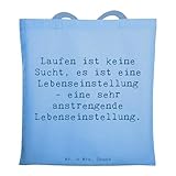 Mr. & Mrs. Panda Shopper Spruch Laufen Lebensstil - Geschenk, Umhängetasche, Sportler Geschenke, Uni Tasche, Joggen, Sport, Marathons, Tote Bag, universaltasche, Sportart, Leidenschaft, Fitness