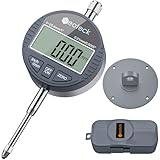 Neoteck Digitale Messuhr 0.01/0.0005'' Digital Messuhr Messtaster 0-25.4mm/1'' Digital Dial Indicator Messgerät für Labor Werkstatt 3D Drucker