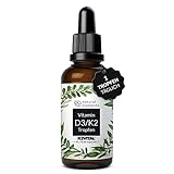 Vitamin D3 + K2 Tropfen 50ml - Premium: 99,7+% All-Trans (K2VITAL® von Kappa) + hoch bioverfügbares Vitamin D3 - Laborgeprüft, hochdosiert, flüssig und in Deutschland produziert