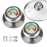 2 Stück Topfdeckelgriff mit Thermometer, kompatibel mit AMC Töpfen und Pfannen Ersatz Topf Griff Thermometer Thermo Deckelknopf Deckelgriff Ersatz für Thermometer Topfdeckelgriff