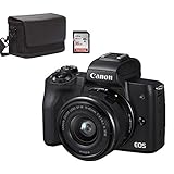 Canon EOS M50 Mark II + EF-M 15-45 mm ist STM (veraltet oder veraltet), schwarz