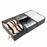 MEKAA® Schubladen Organizer Für Kommode & Kleiderschrank - 3er-Set - Passend Für MALM - Schubladen-Ordnungssystem Für Kleidung, Wickelutensilien, Unterwäsche, Accessoires - Anthrazit - L40*B23*H12cm