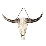 Casablanca Wandobjekt - Büffel - Poly, weiß/braun Antikfinish
