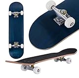 Komplettes Skateboard 79 * 20cm Skateboard mit ABEC-9 Kugellagern, 7 Lagen Double Kick Concave, MAX Belastung 150kg